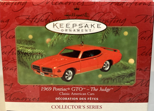 CLASSIC CARS: 1969 PONTIAC GTO-THE JUDGE - HALLMARK-ORNAMENT