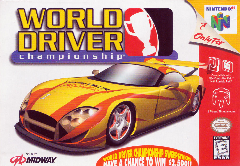 WORLD DRIVER CHAMPIONSHIP  - N64 (W/BOX)