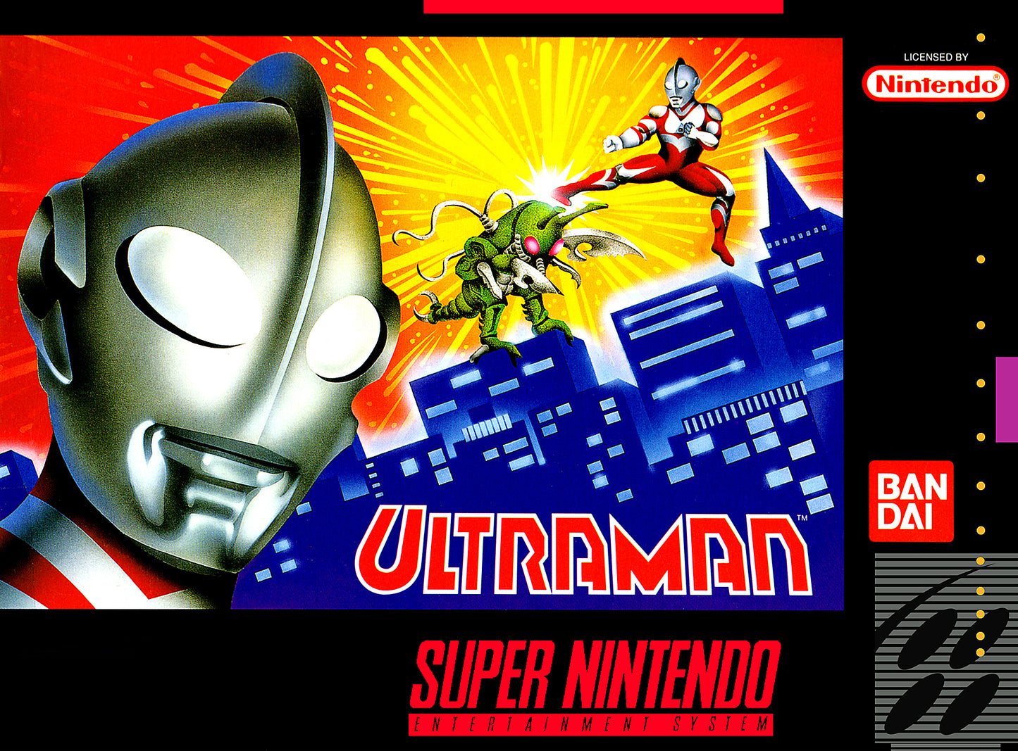 ULTRAMAN  - SNES (W/BOX & MANUAL)