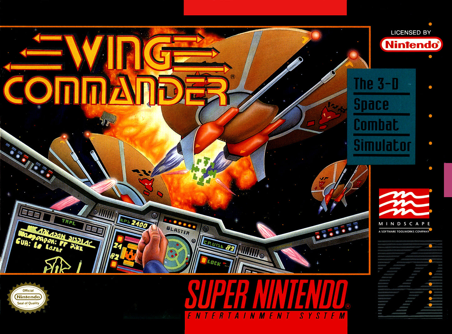 WING COMMANDER  - SNES (W/BOX & MANUAL)