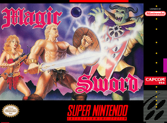 MAGIC SWORD  - SNES (W/BOX)