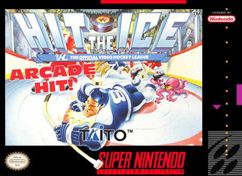 HIT THE ICE  - SNES (W/BOX & MANUAL)