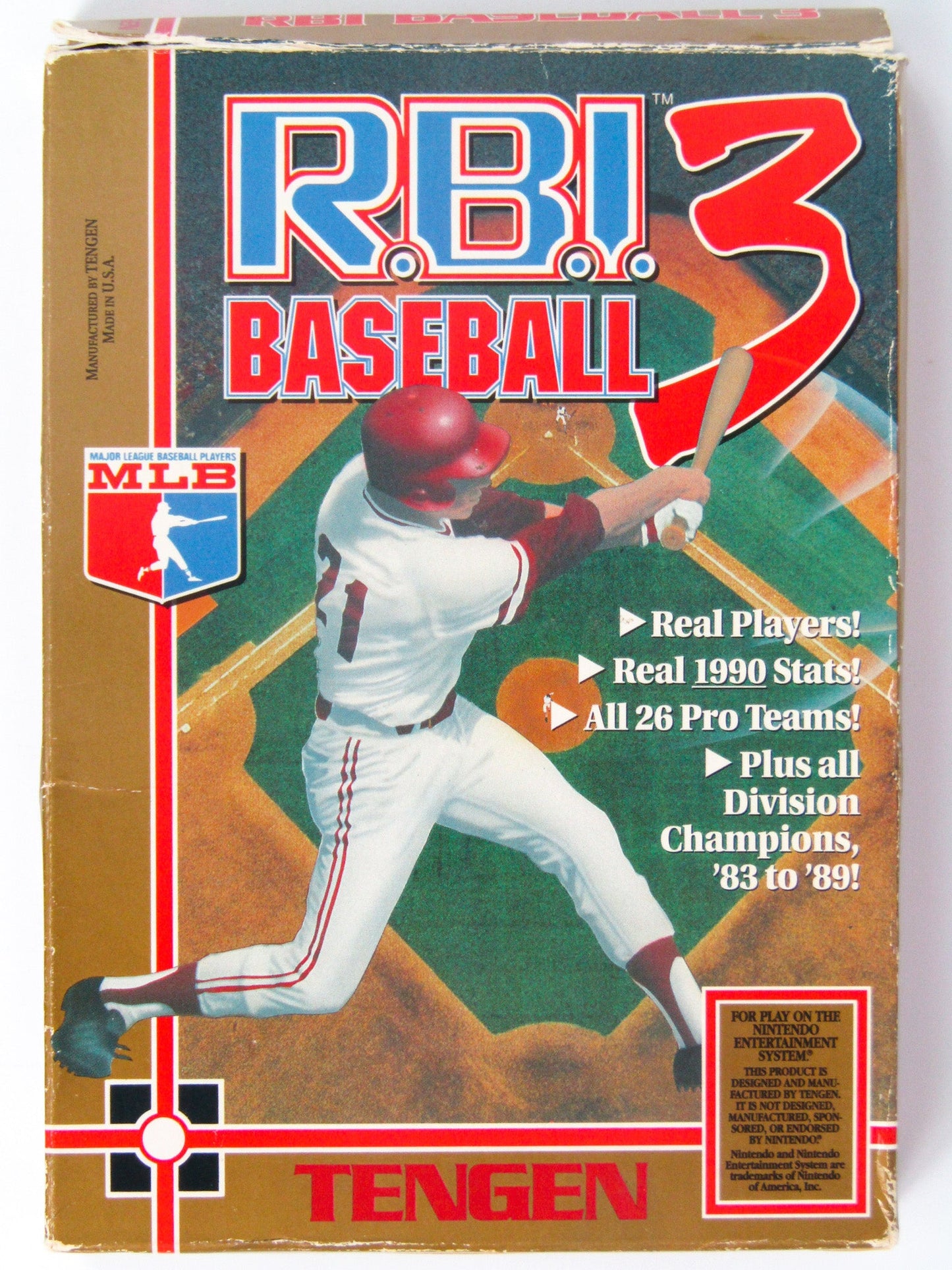 RBI BASEBALL 3  - NES (W/BOX)