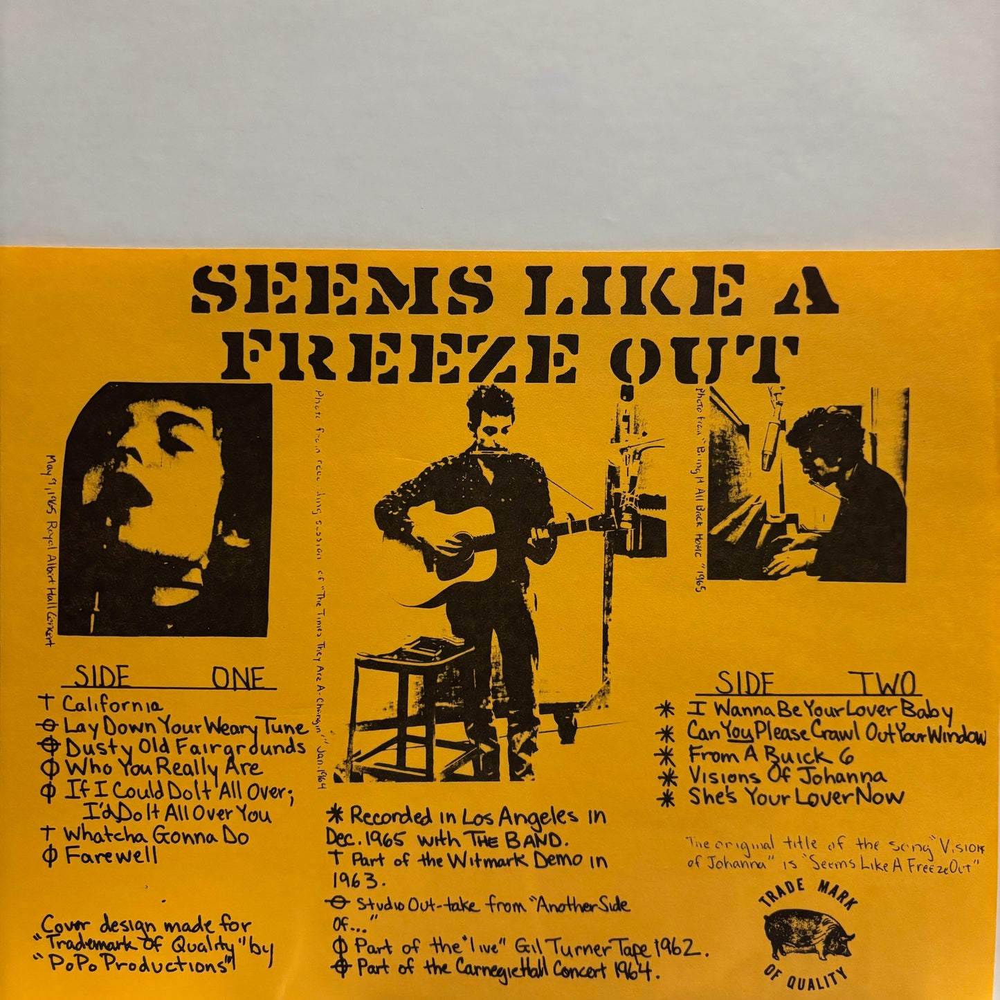 Bob Dylan - Seems Like A Freeze Out (Used LP)