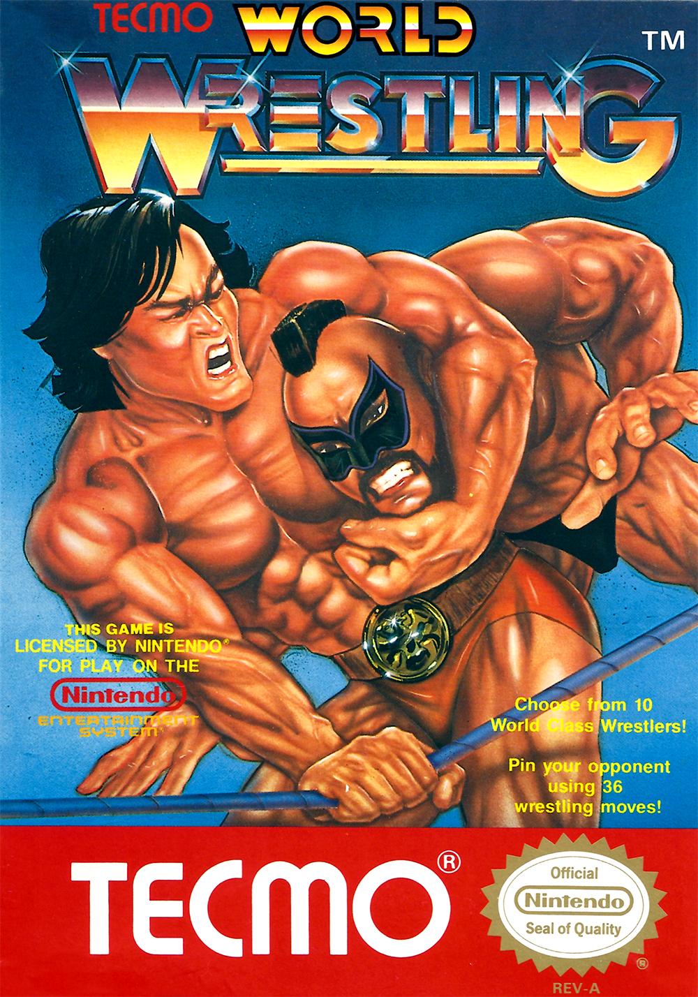 TECMO WORLD WRESTLING  - NES (W/BOX)