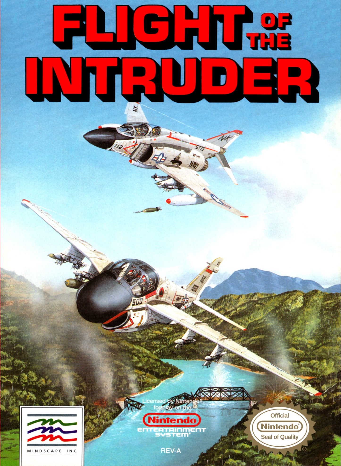 FLIGHT OF THE INTRUDER  - NES (W/BOX & MANUAL)