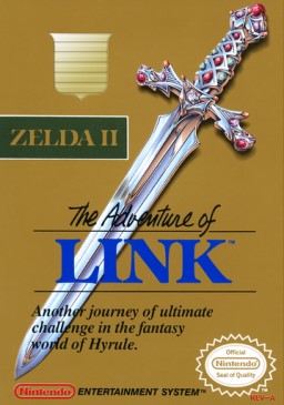 ZELDA II: THE ADVENTURE OF LINK (GOLD CARTRIDGE)  - NES (W/BOX, NO MANUAL)