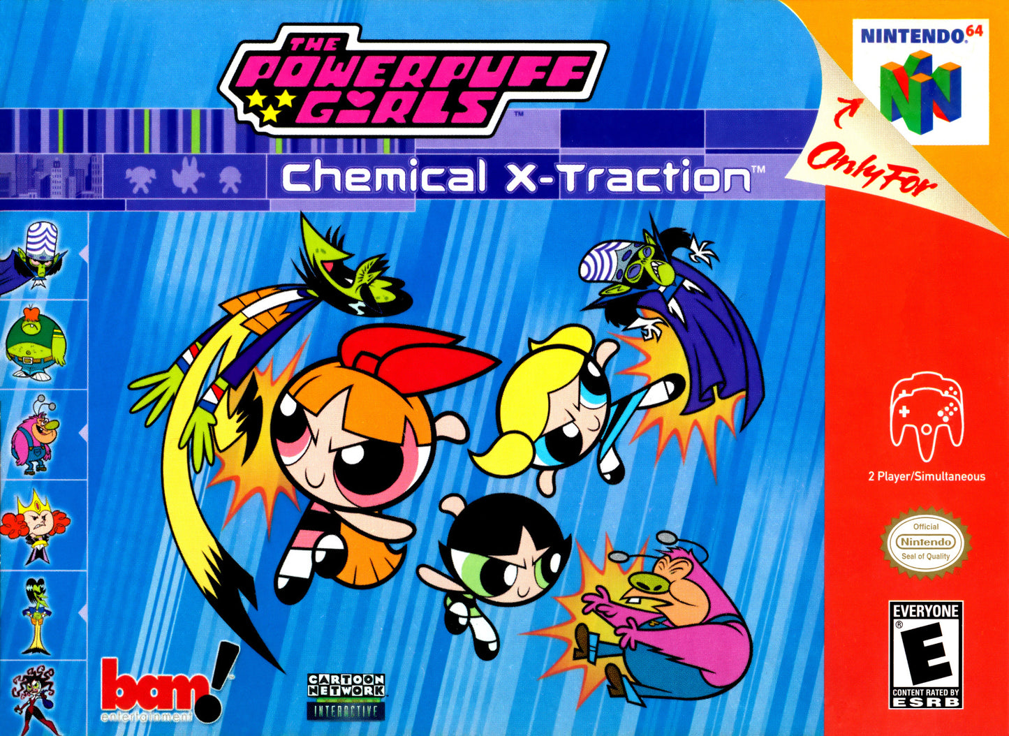 POWERPUFF GIRLS: CHEMICAL X-TRACTION  - N64 (W/BOX)