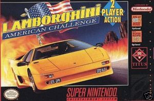 LAMBORGHINI AMERICAN CHALLENGE  - SNES (W/BOX & MANUAL)