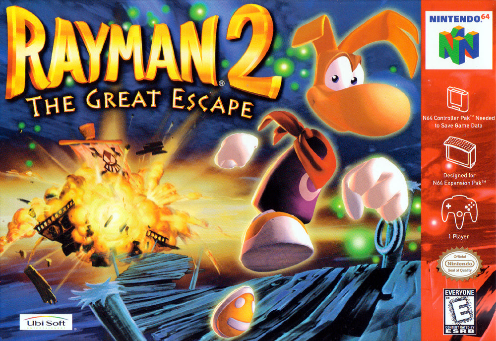 RAYMAN 2: THE GREAT ESCAPE  - N64 (W/BOX & MANUAL)