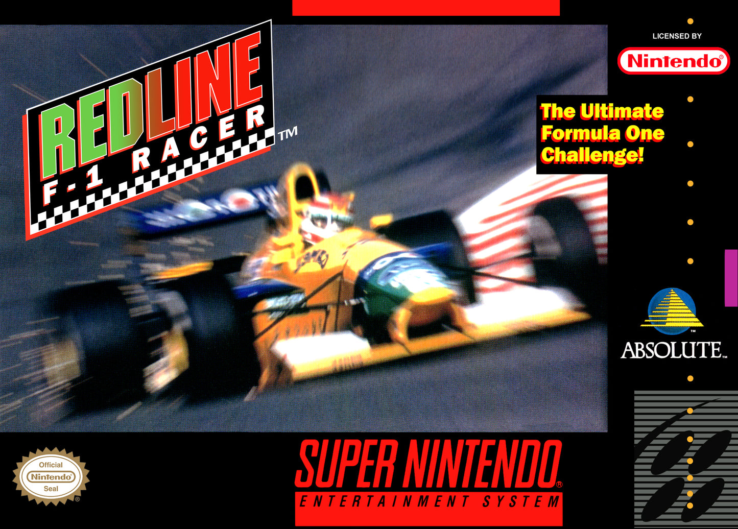 REDLINE F-1 RACER  - SNES (W/BOX & MANUAL)