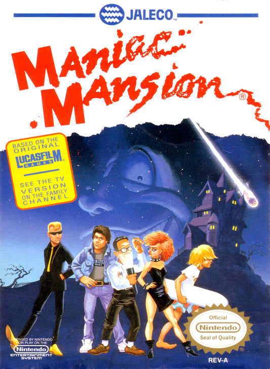 MANIAC MANSION  - NES (W/BOX & MANUAL)