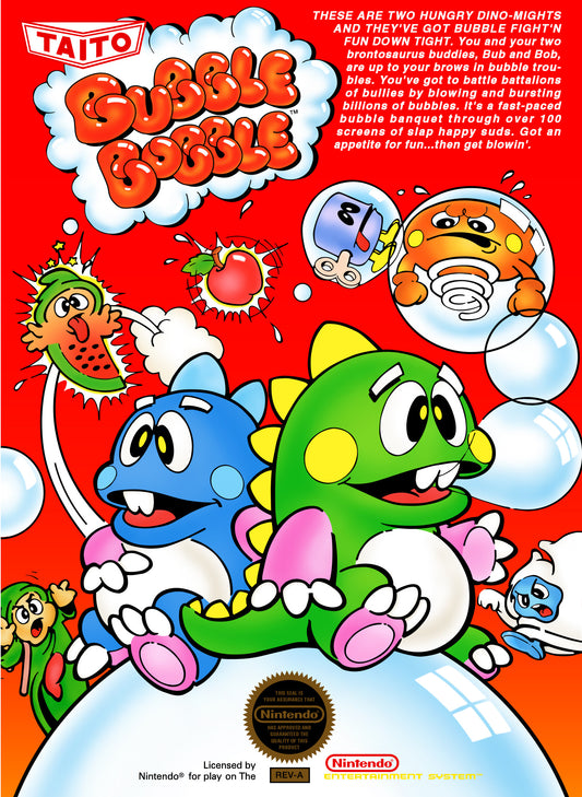 BUBBLE BOBBLE  - NES (W/BOX)