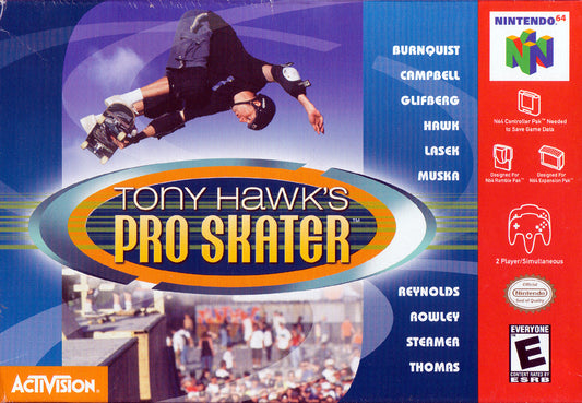 TONY HAWK'S PRO SKATER  - N64 (W/BOX & MANUAL)