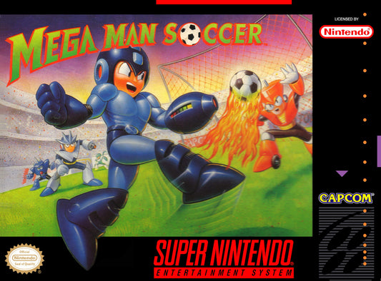 MEGA MAN SOCCER  - SNES (W/BOX & MANUAL)