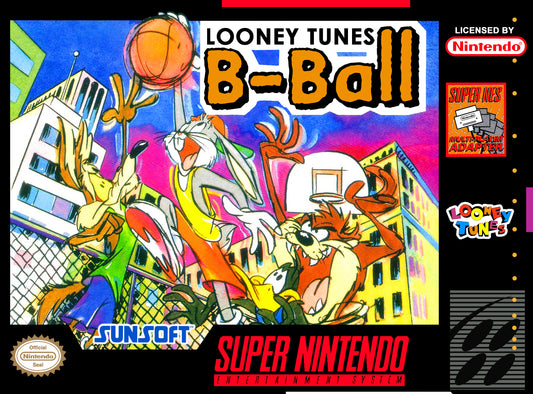 LOONEY TUNES B-BALL  - SNES (W/BOX & MANUAL)