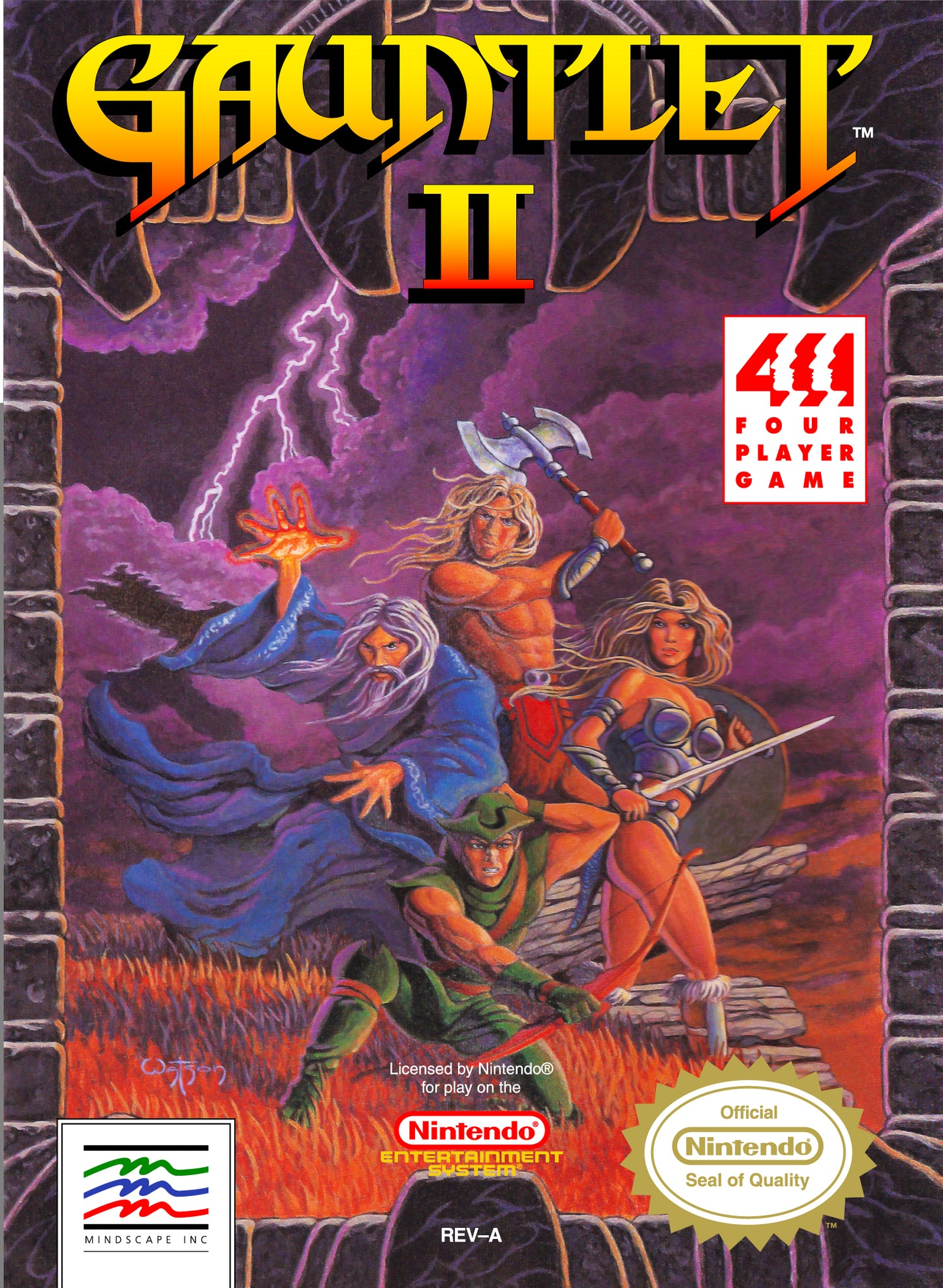 GAUNTLET II  - NES (W/BOX & MANUAL)