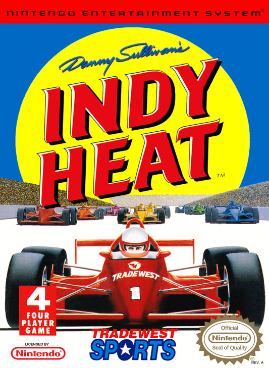 DANNY SULLIVAN'S INDY HEAT  - NES (W/BOX & MANUAL)