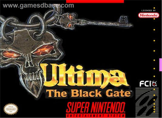 ULTIMA: THE BLACK GATE  - SNES (W/BOX & MANUAL)