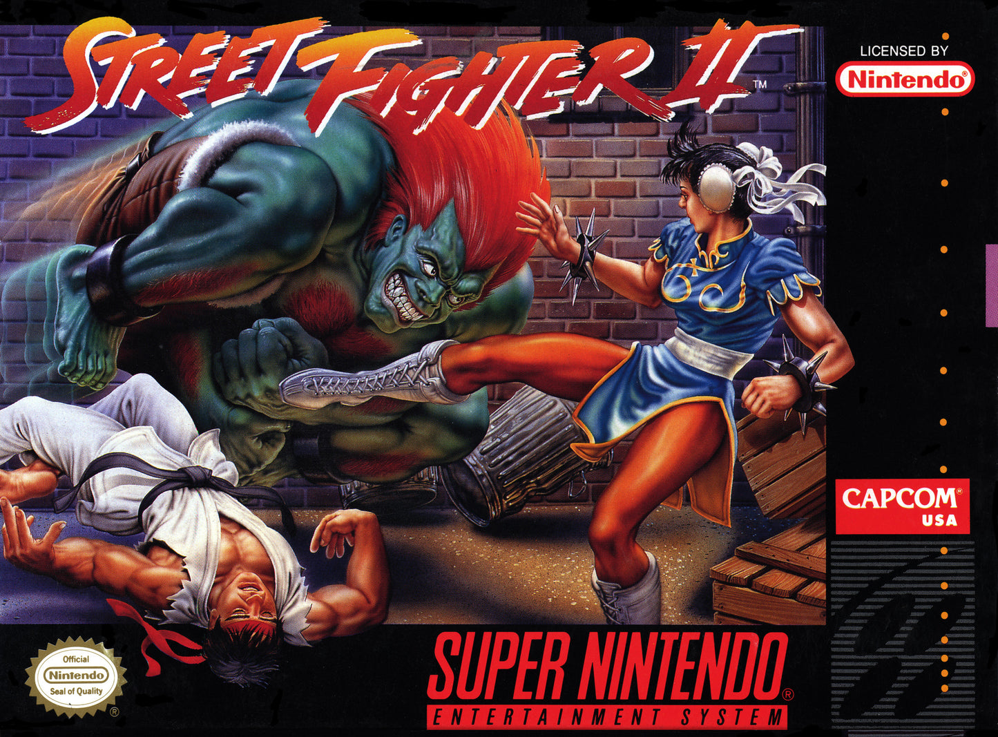 SUPER STREET FIGHTER II  - SNES (W/BOX)