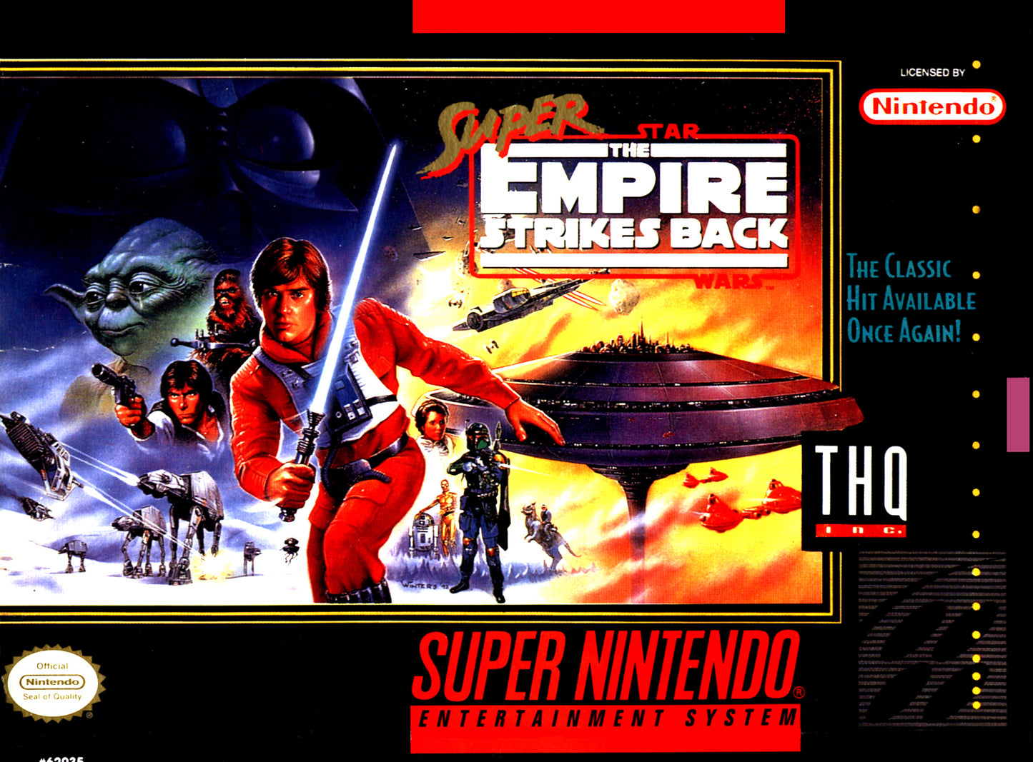 SUPER STAR WARS: EMPIRE STRIKES BACK  - SNES (W/BOX & MANUAL)