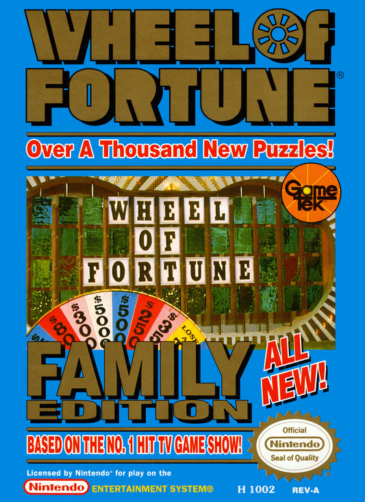 WHEEL OF FORTUNE: FAMILY EDITION  - NES (W/BOX & MANUAL)