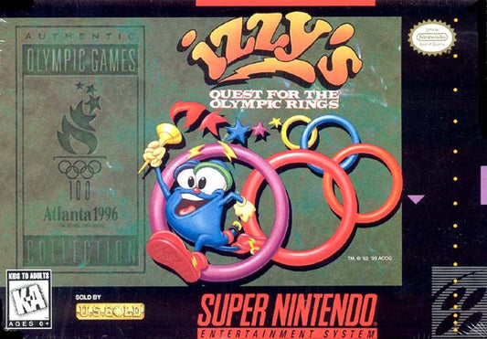 IZZY'S QUEST FOR THE OLYMPIC RINGS  - SNES (W/BOX)