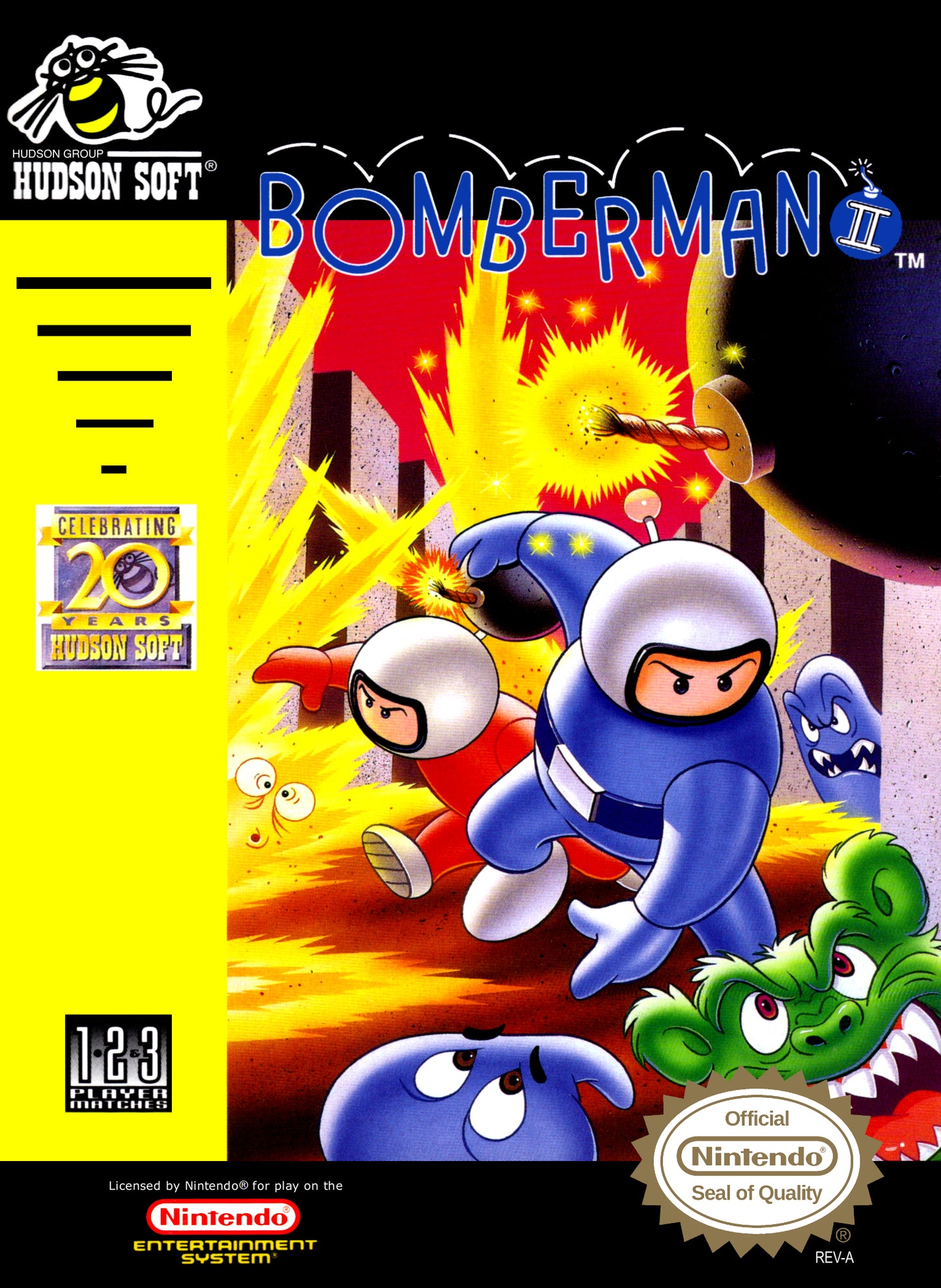 BOMBERMAN II  - NES (W/BOX & MANUAL)