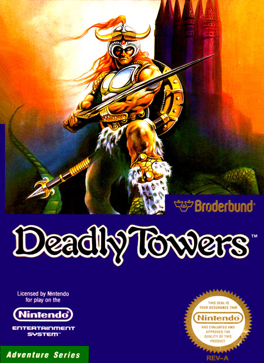 DEADLY TOWERS  - NES (W/BOX & MANUAL)