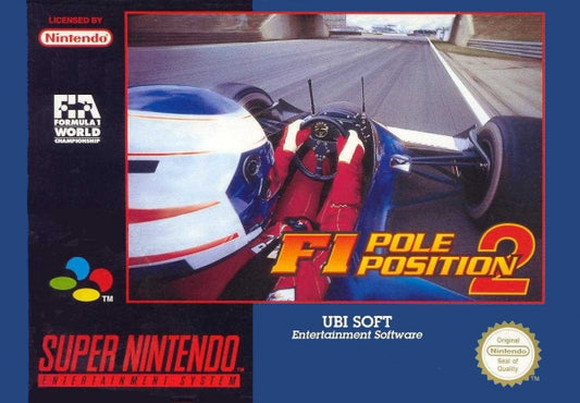 F1 POLE POSITION  - SNES (W/BOX & MANUAL)