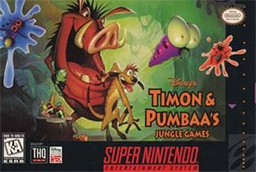 TIMON & PUMBAA: JUNGLE GAMES  - SNES (W/BOX & MANUAL)