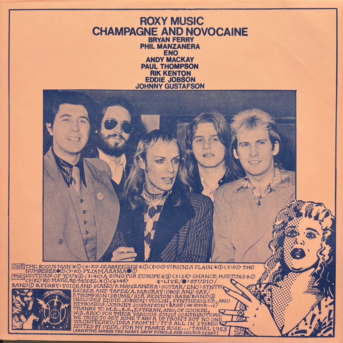 Roxy Music - Champagne & Novocaine (Used LP)