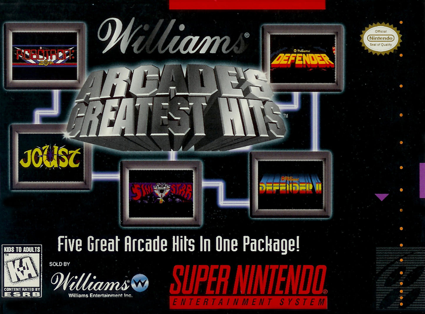 WILLIAMS ARCADE'S GREATEST HITS  - SNES