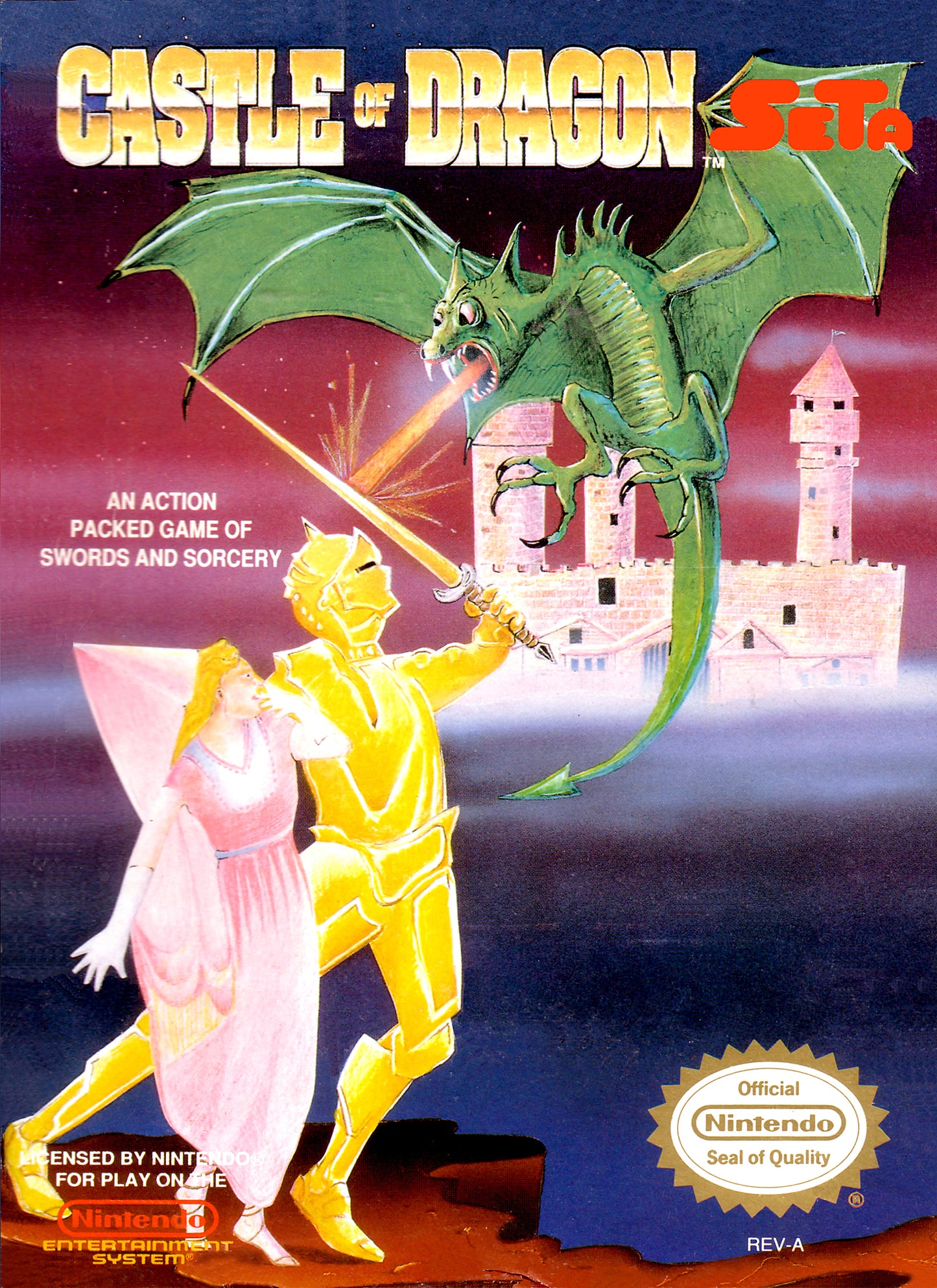 CASTLE OF DRAGON  - NES (W/BOX)