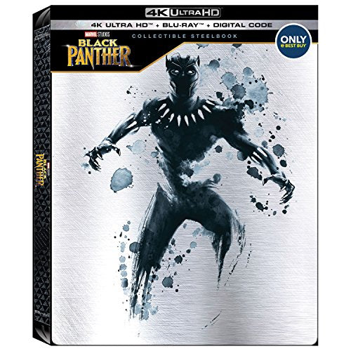 BLACK PANTHER 4K ULTRA HD LIMTED EDITION STEELBOOK (LENTICULAR COVER) / IMPORT / INCLUDES REGION FREE BLU RAY