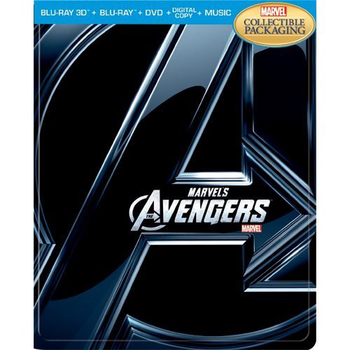 THE AVENGERS STEELBOOK2012 BLU-RAYBLU-RAY 3D + BLU-RAY + DIGITAL COPY + DVD + MUSIC