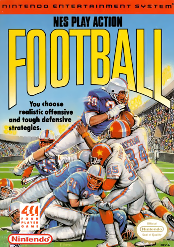 PLAY ACTION FOOTBALL  - NES (W/BOX & MANUAL)