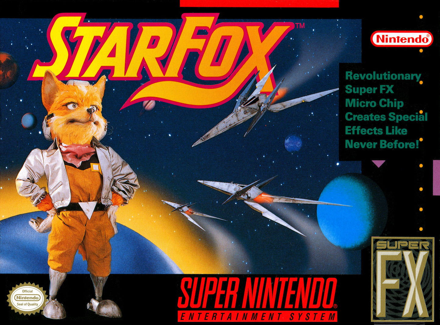 STAR FOX  - SNES (W/BOX & MANUAL)