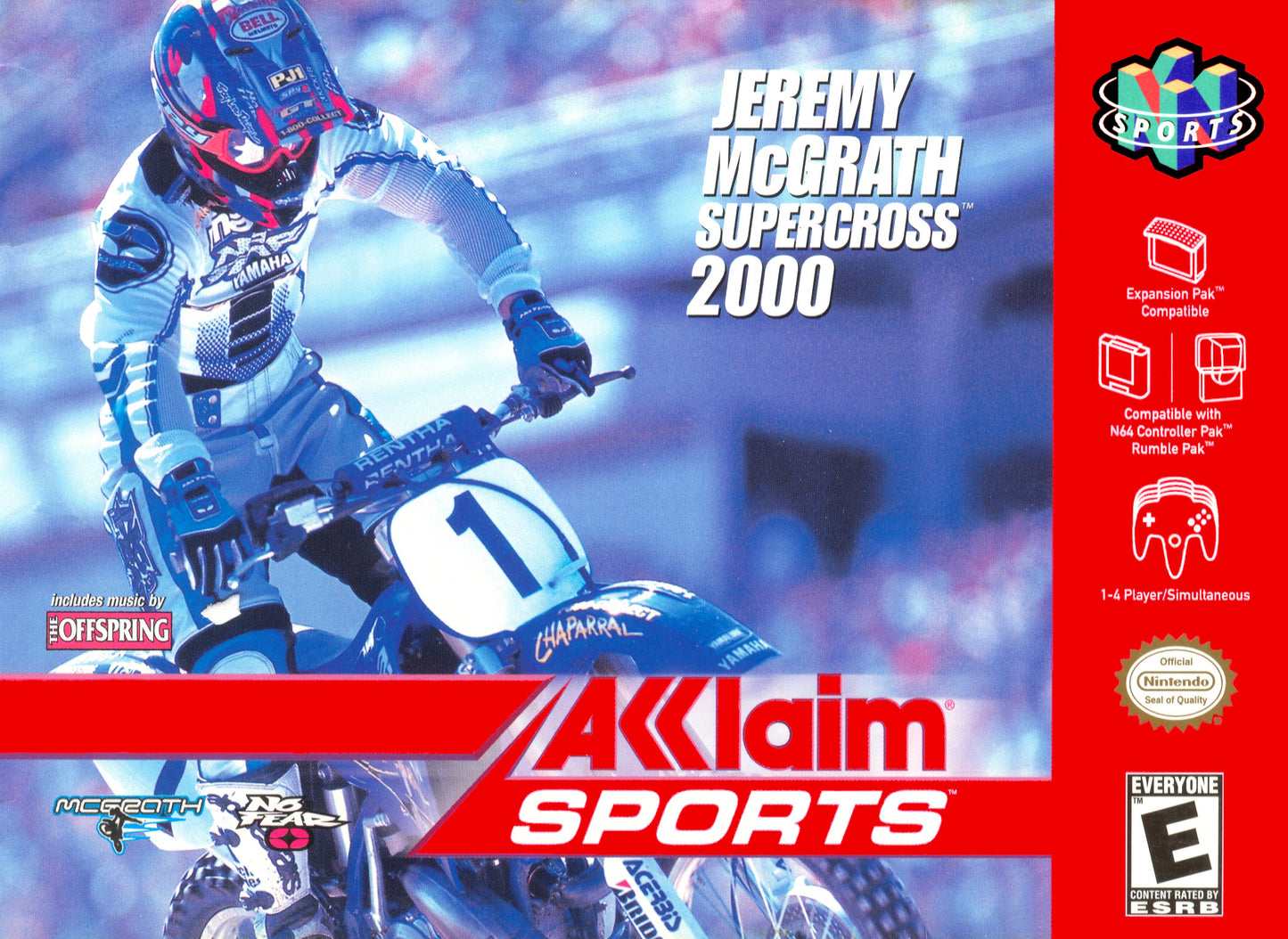 JEREMY MCGRATH SUPERCROSS 2000  - N64 (W/BOX & MANUAL)