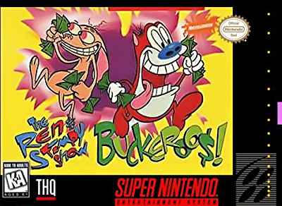 REN & STIMPY SHOW: BUCKEROOS  - SNES (W/BOX & MANUAL)