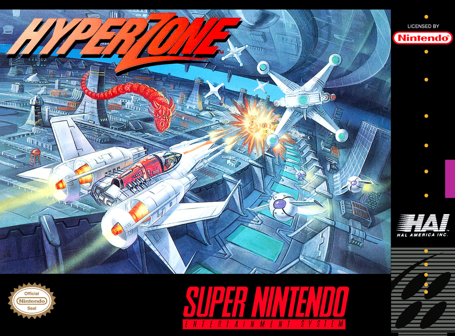 HYPERZONE  - SNES (W/BOX & MANUAL)