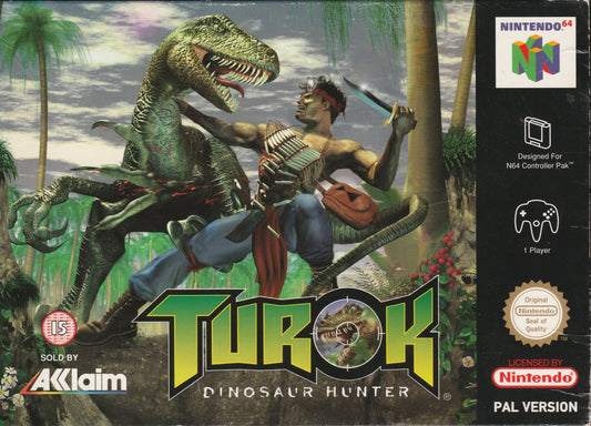 TUROK: DINOSAUR HUNTER  - N64 (W/BOX & MANUAL)