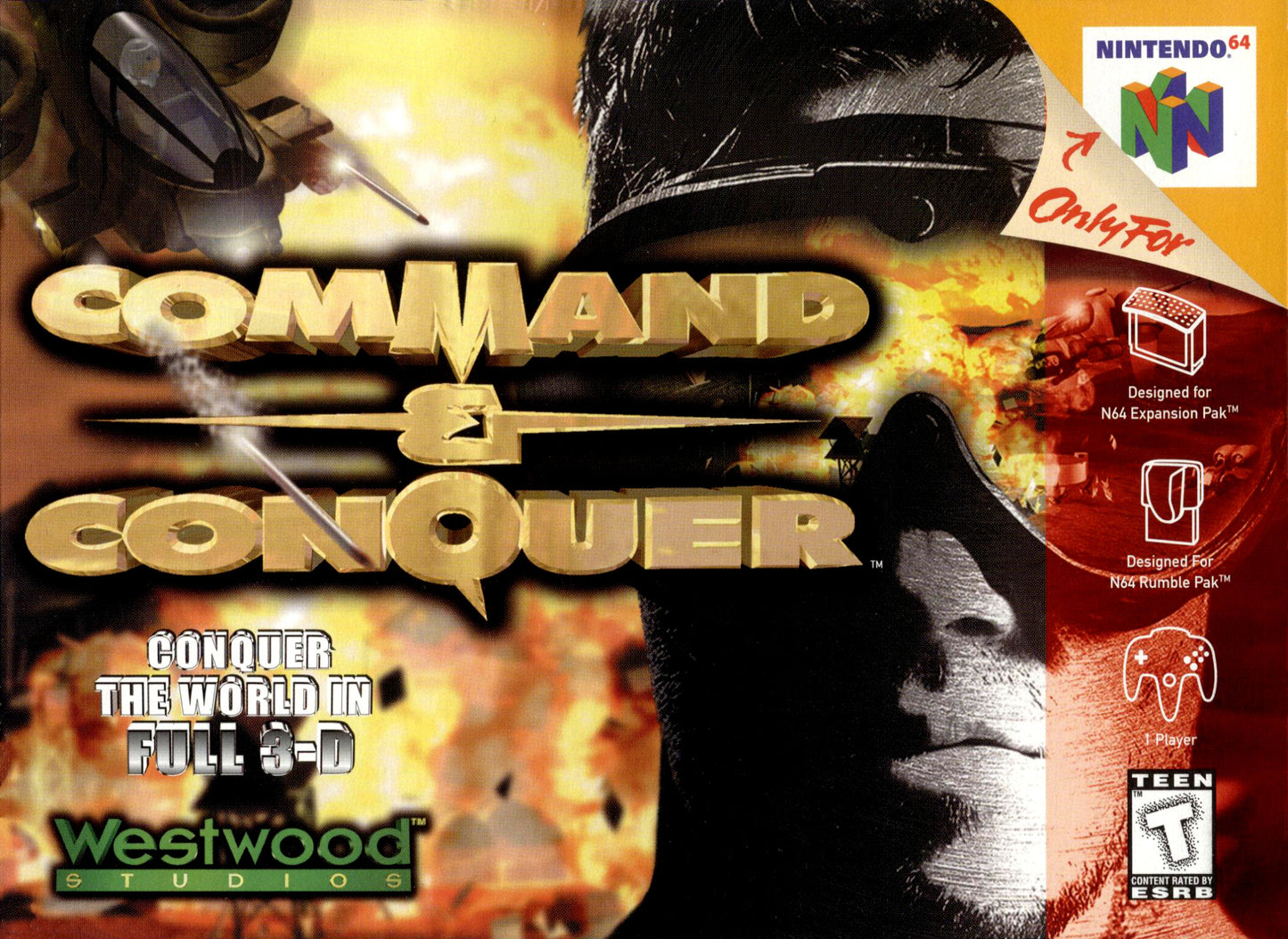 COMMAND & CONQUER  - N64 (W/BOX)