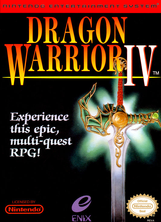 DRAGON WARRIOR IV  - NES (W/BOX & MANUAL)