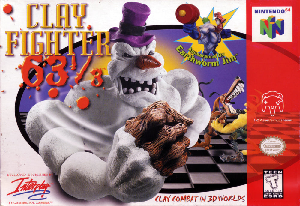 CLAYFIGHTER 63 1/3  - N64 (W/BOX)