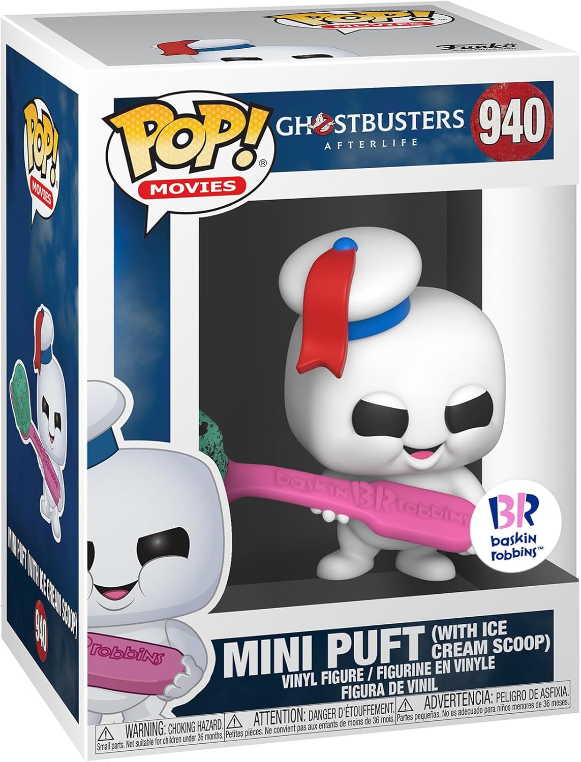 GHOSTBUSTERS: MINI PUFT (WITH ICE CREAM SCOOP) #940 - FUNKO POP!-EXCLUSIVE