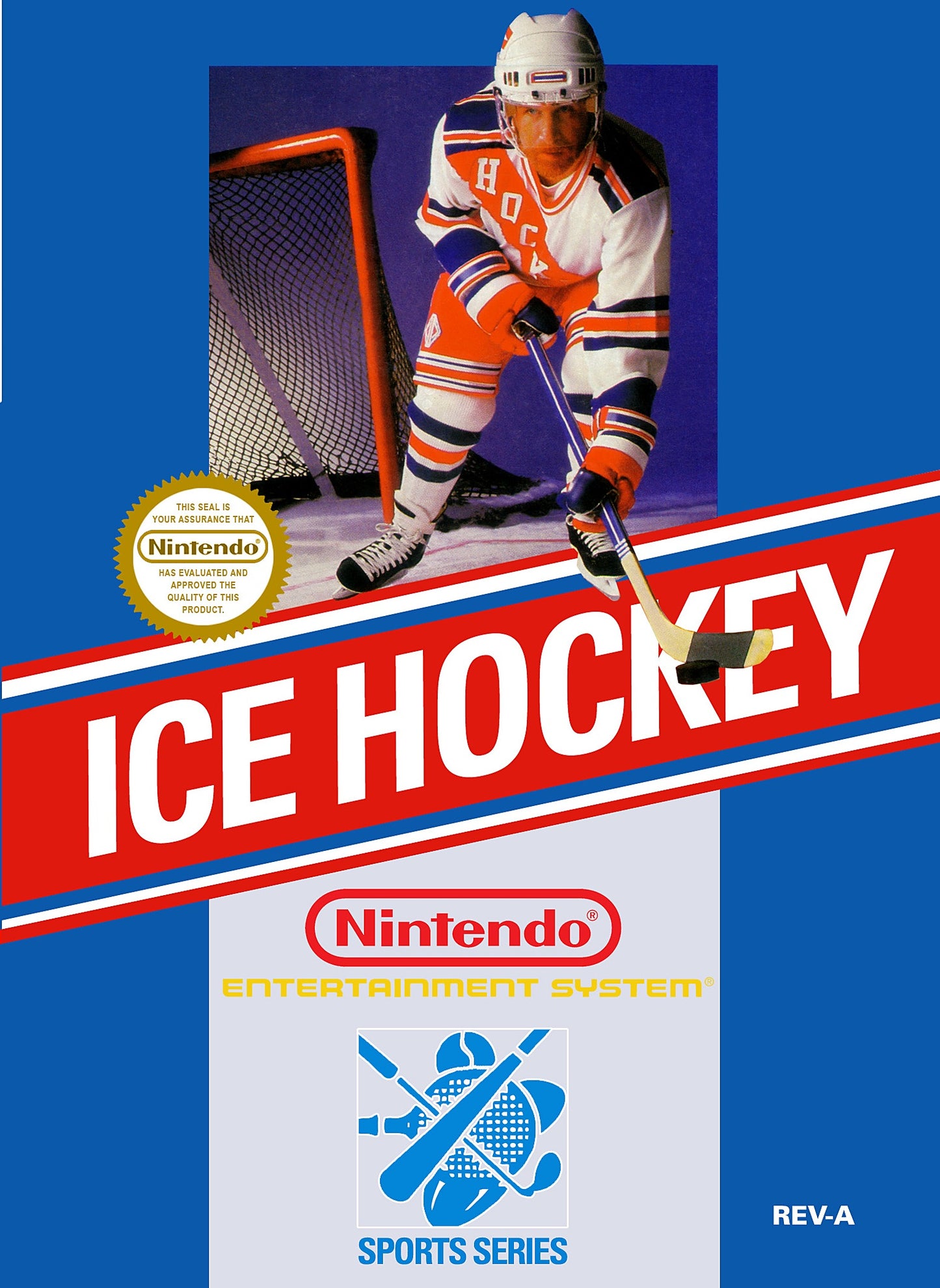 ICE HOCKEY  - NES (W/BOX & MANUAL)