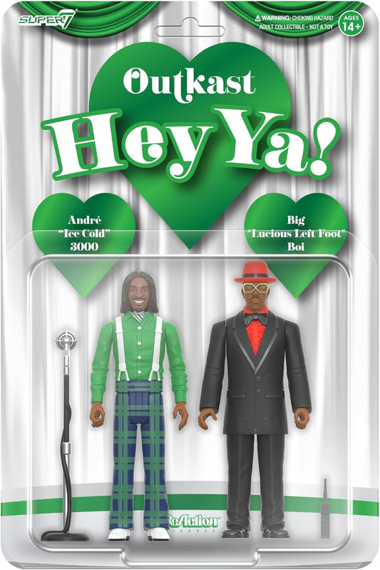 OUTKAST: BIG BOI/ANDRE 3002 (HEY YA! 2-PACK) - SUPER 7-REACTION-3.75"