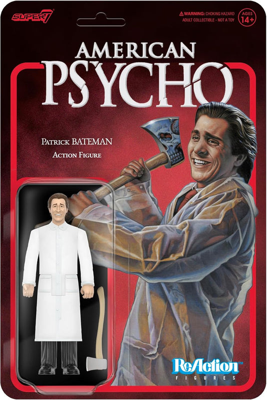 AMERICAN PSYCHO: PATRICK BATEMAN (RAINCOAT) - SUPER 7-REACTION-3.75"