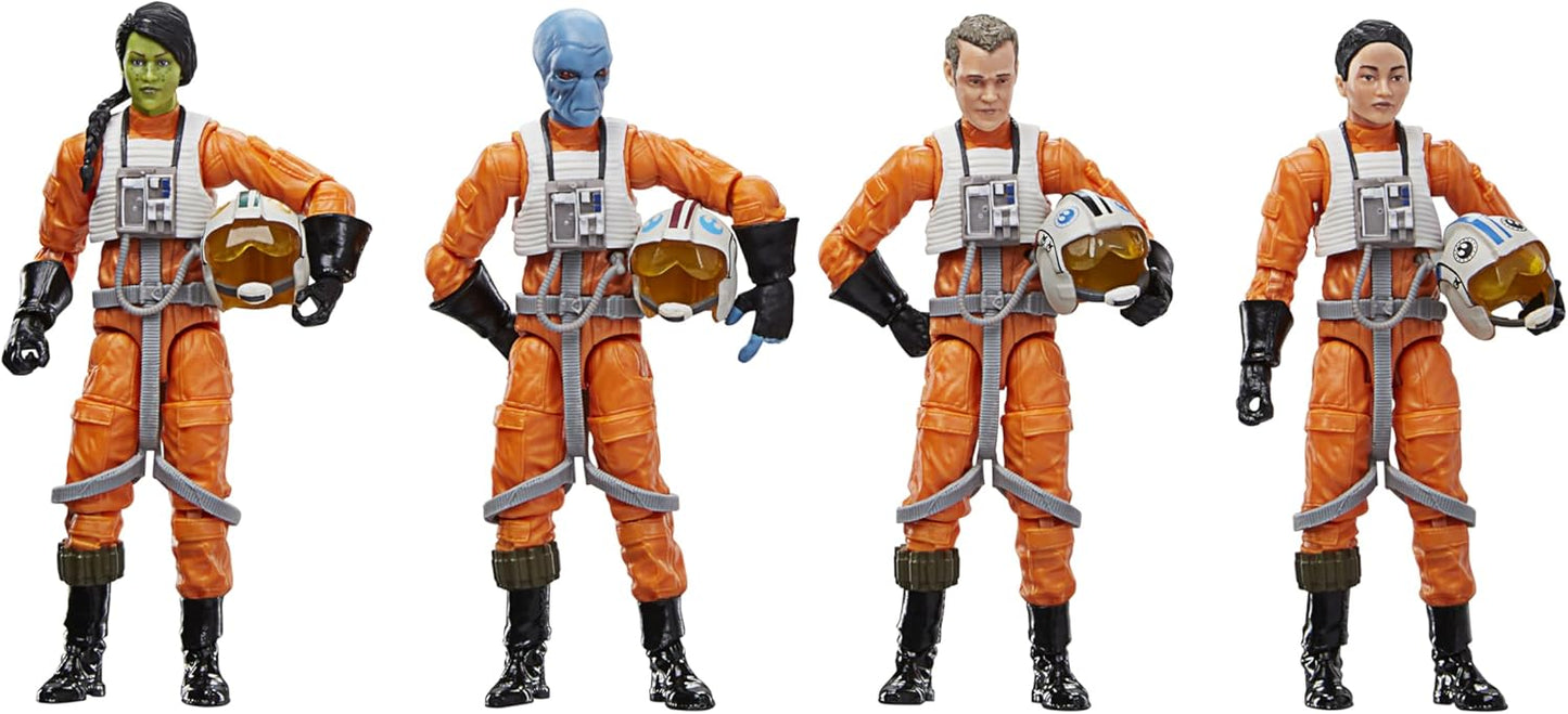 STAR WARS: X-WING PILOT (4 PACK) - 3.75"-HASBEO-VINTAGE COLLECTION